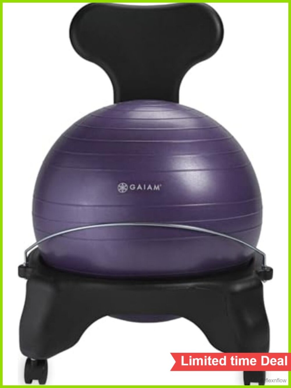 Ergonomic Balance Ball Chair for Desk, 52cm Stability Yoga Ball with Base
